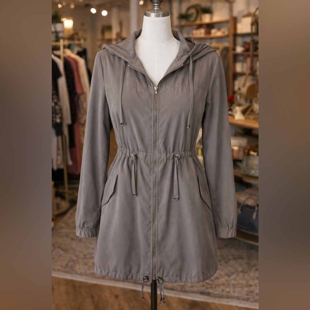 DANIEL RAINN Hooded Utility Anorak Jacket – Taupe – NWOT